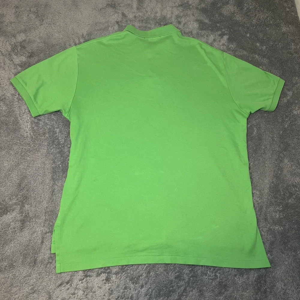 VTG Polo By Ralph Lauren Men's Short Sleeve Green Polo Shirt Yellow Pony SZ XL